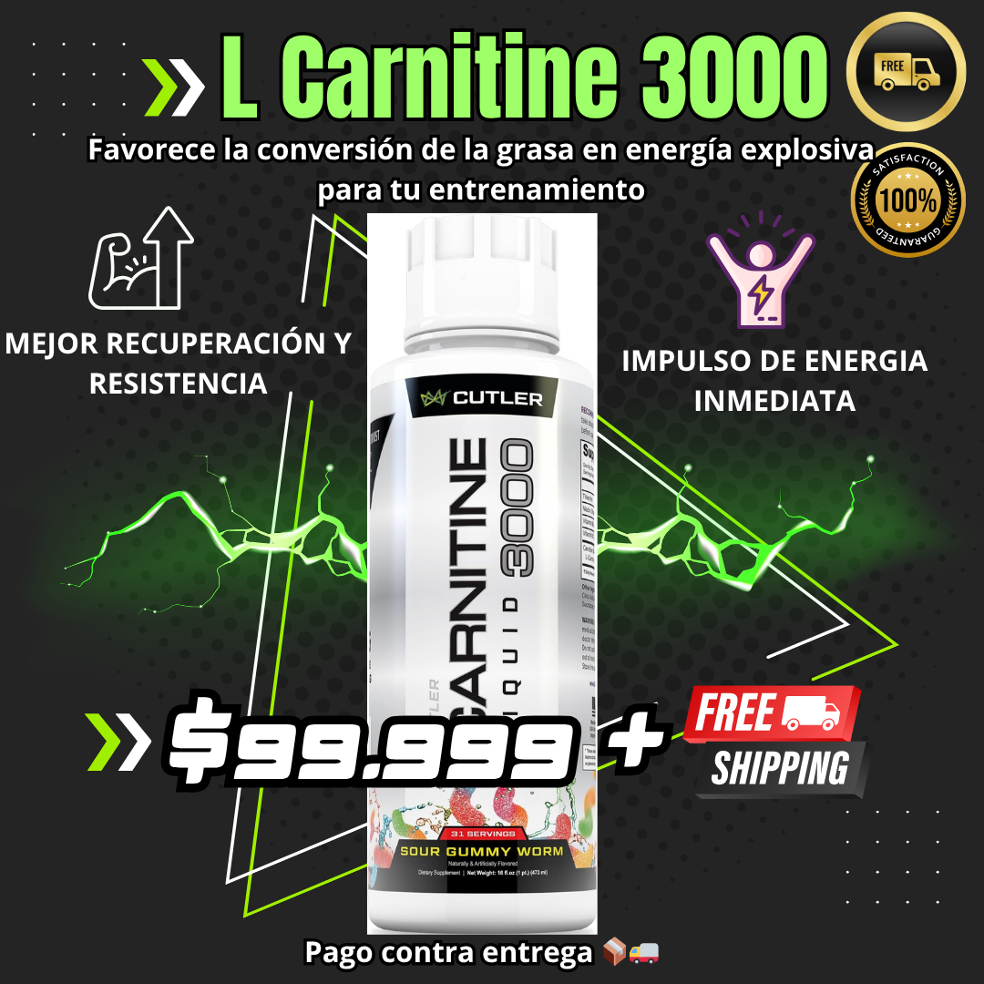 Tratamiento quema grasa - L Carnitine 3000 Mg - Resultados visibles en tu cuerpo